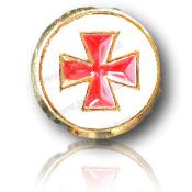 Pin's Maçonnique Croix Templière Blanc et Rouge