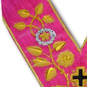 Sautoir du 18ème Degré Rose Croix Souverain Prince Brodé Main