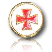 Pin's Maçonnique Croix Templière Blanc et Rouge