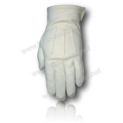 Gants Blancs 3 Griffes Cuir Véritable